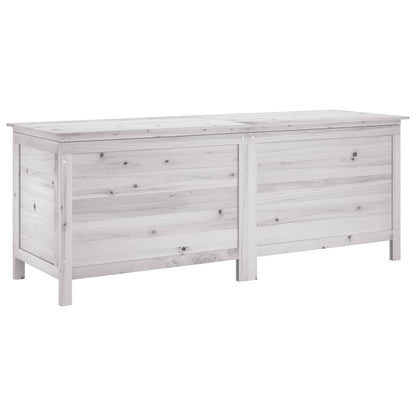 Arcón de jardín madera maciza abeto blanco 150x50x56,5 cm