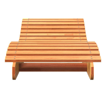 Tumbona de madera maciza de pino marrón cera 205x60x31,5 cm