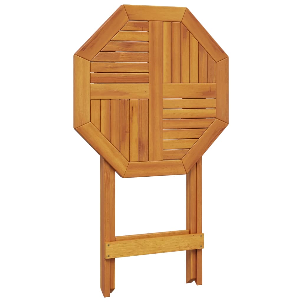 Mesa de jardín plegable madera maciza de acacia Ø60x75 cm