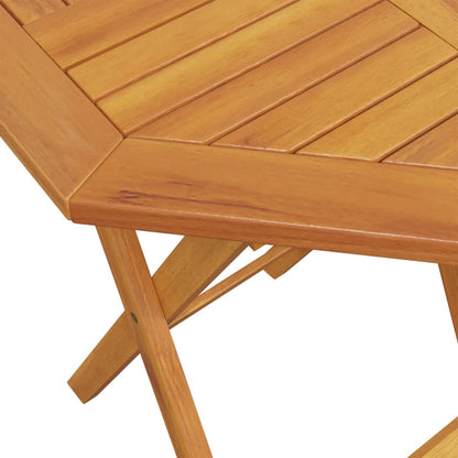 Mesa de jardín plegable madera maciza de acacia Ø60x75 cm