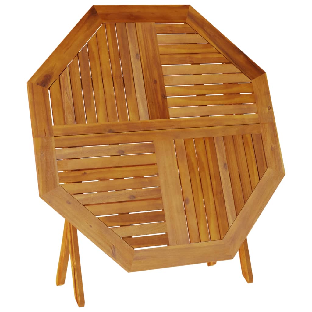 Mesa de jardín plegable madera maciza de acacia Ø110x75 cm